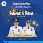 Ucapan Selamat PT Dieko Putra Jaya untuk Bupati dan Wakil Bupati Muara Enim Edison Sumarni